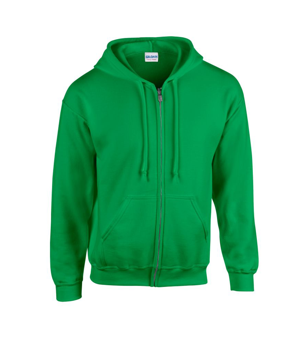 Heavyweight Blend Adult Full Zip Hooded Sweatshirt | IRISH GREEN