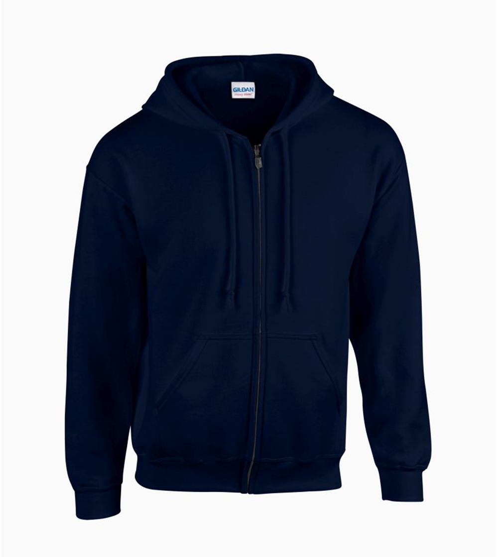 Heavyweight Blend Adult Full Zip Hooded Sweatshirt | NAVY