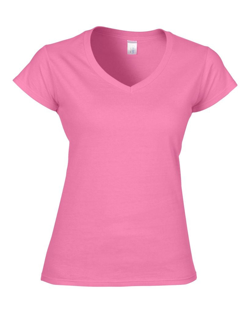 Soft Style Ladies V-Neck T-Shirt | AZALEA