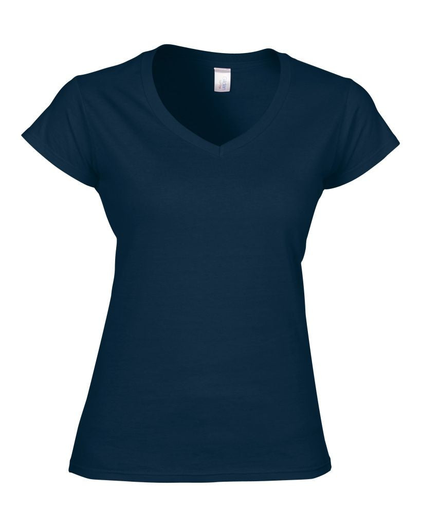 Soft Style Ladies V-Neck T-Shirt | NAVY