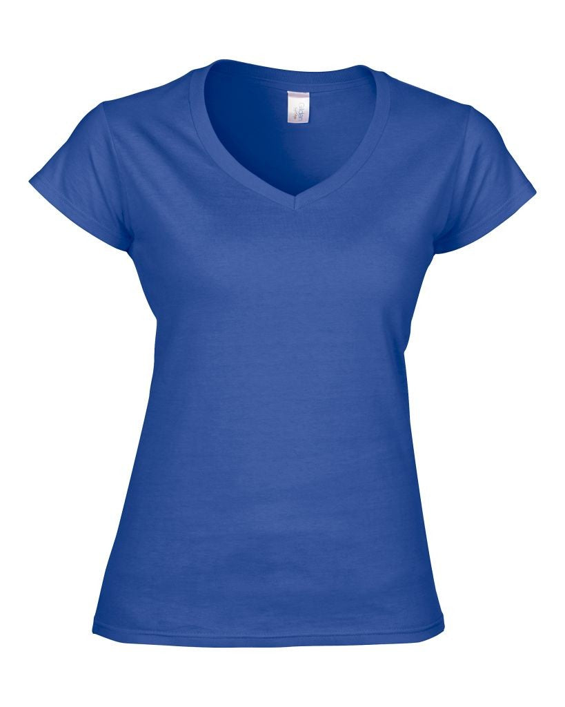 Soft Style Ladies V-Neck T-Shirt | ROYAL