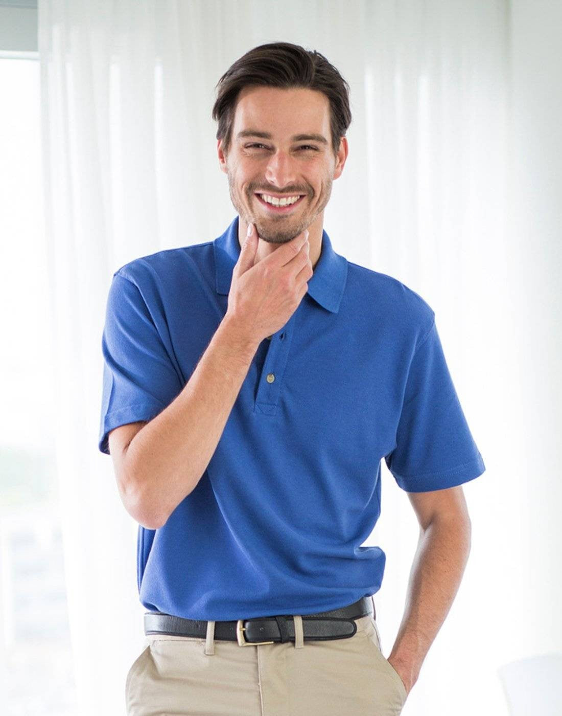 Classic Cotton Pique Polo Shirt | BLACK