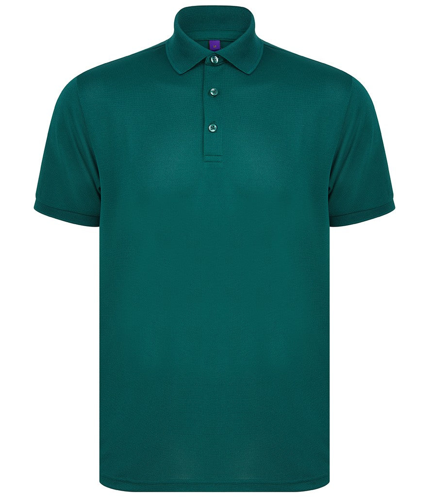 Recycled Polyester Pique Polo Shirt | BOTTLE GREEN