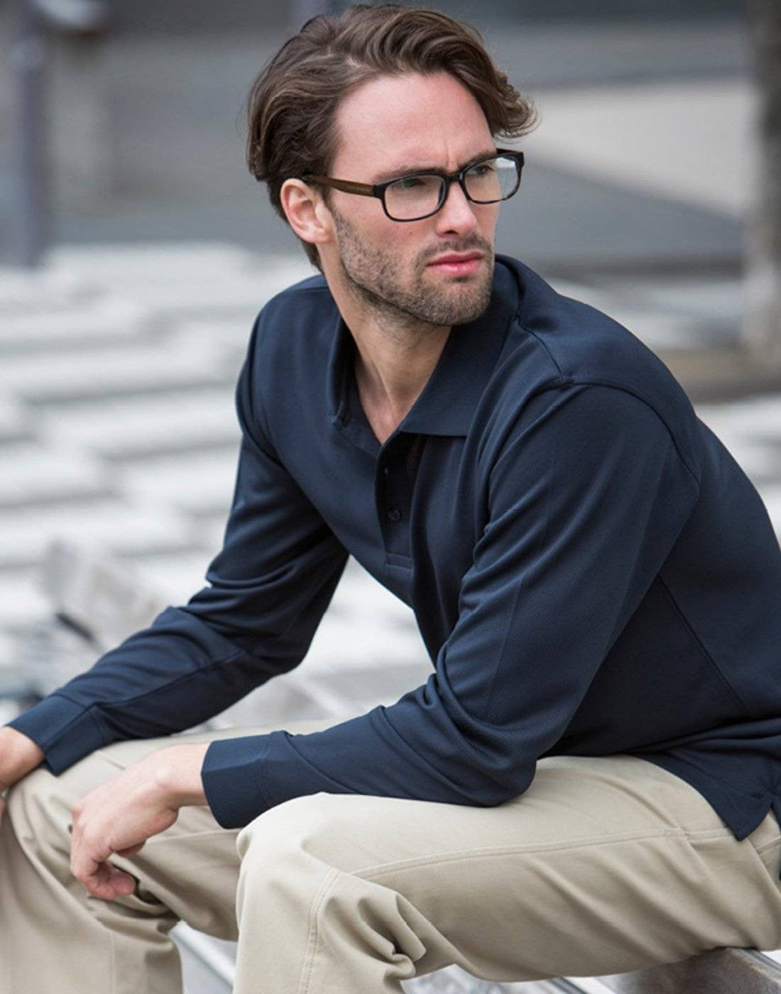 Long Sleeve Coolplus Polo Shirt | CHARCOAL