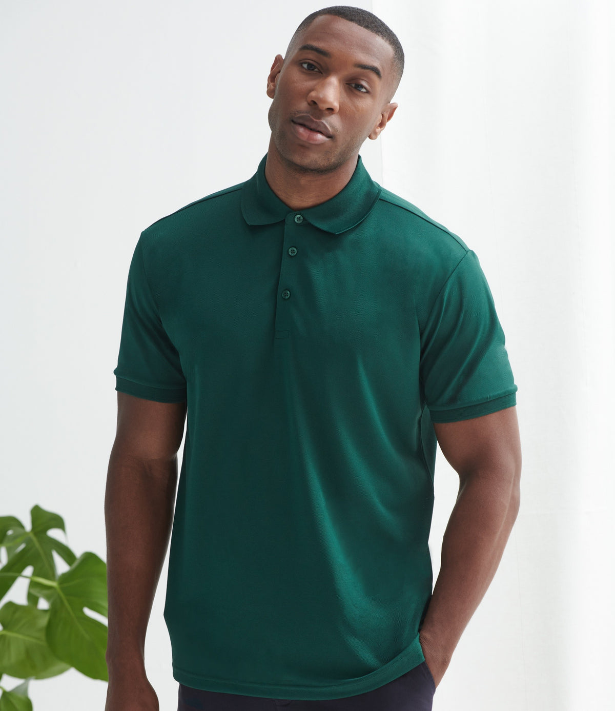 Recycled Polyester Pique Polo Shirt | BOTTLE GREEN