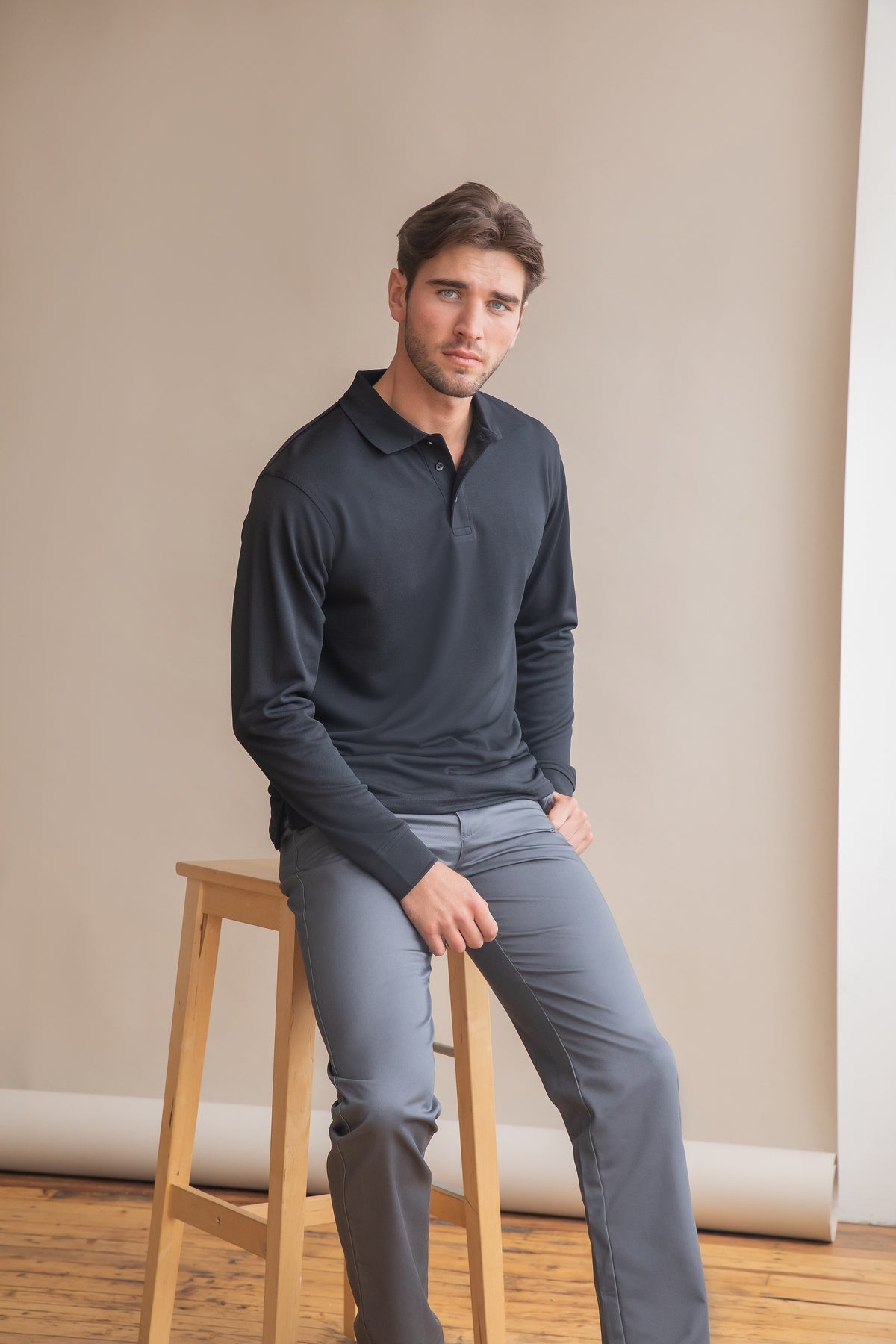 Long Sleeve Coolplus Polo Shirt | WHITE