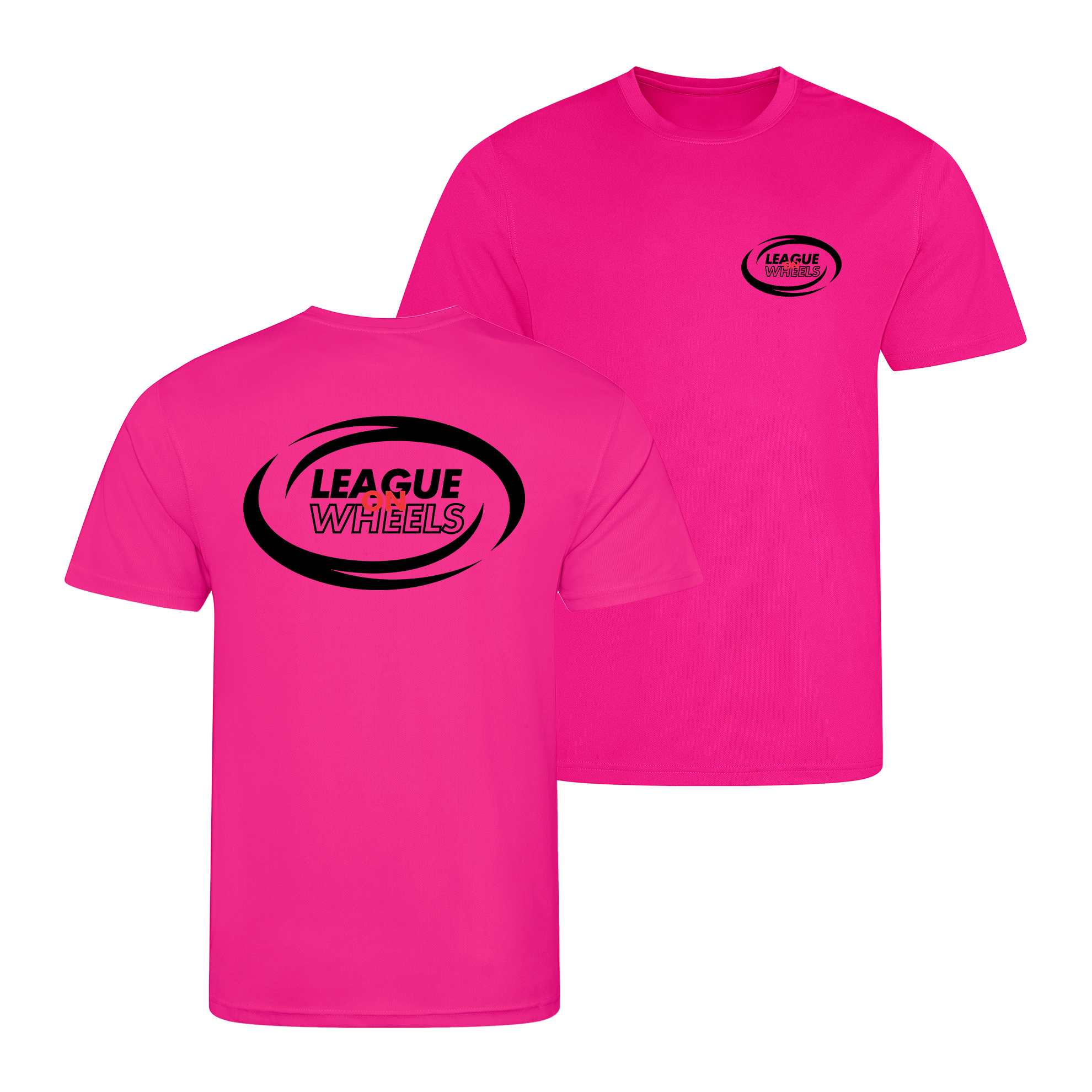League on Wheels Kids T-Shirt | HYPER PINK