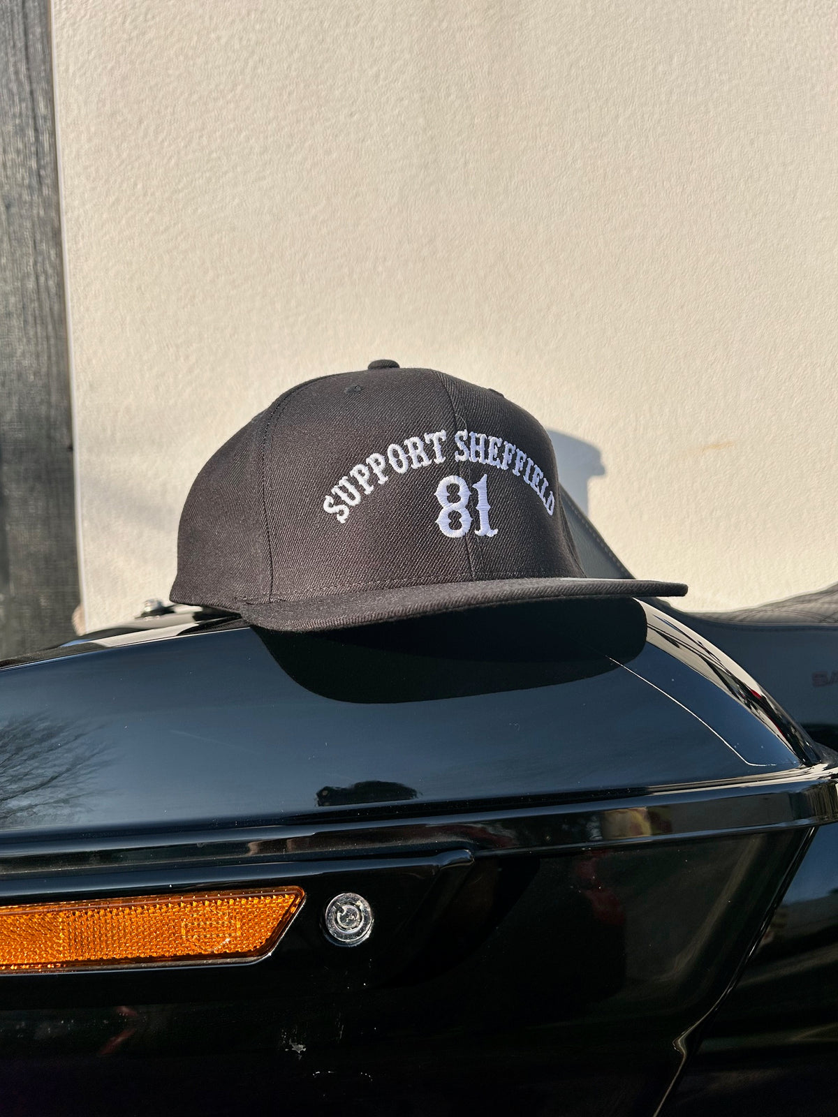 Support Sheffield Premium Flat Peak Cap - Black