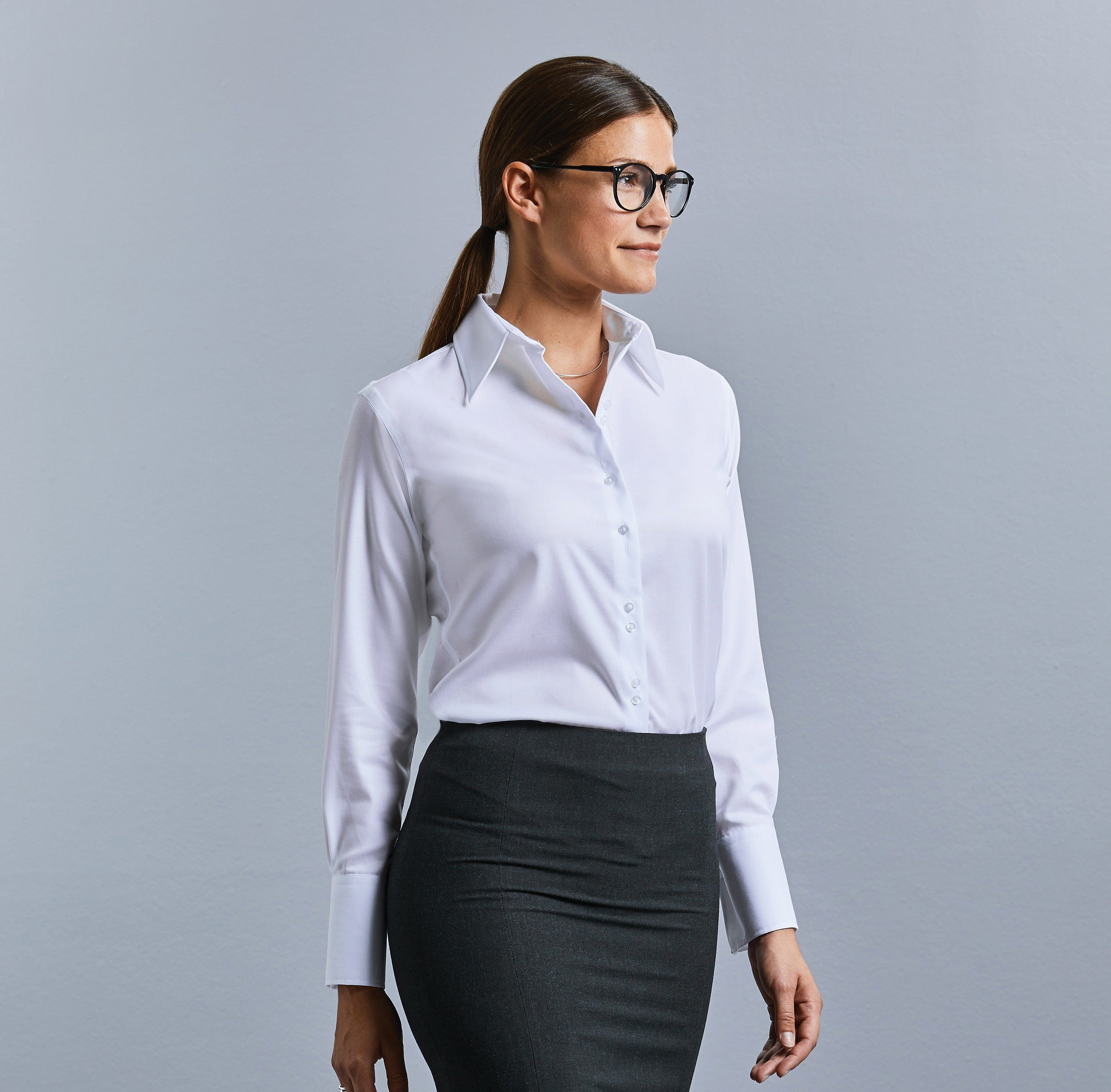 Women's Long Sleeve Ultimate Non-iron Shirt | WHITE