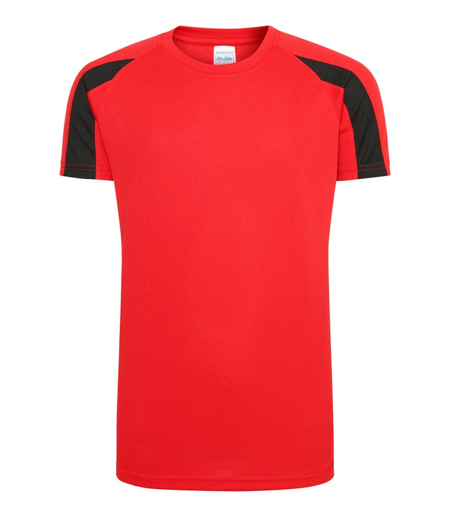 Kids Contrast Cool T | FIRE RED/JET BLACK