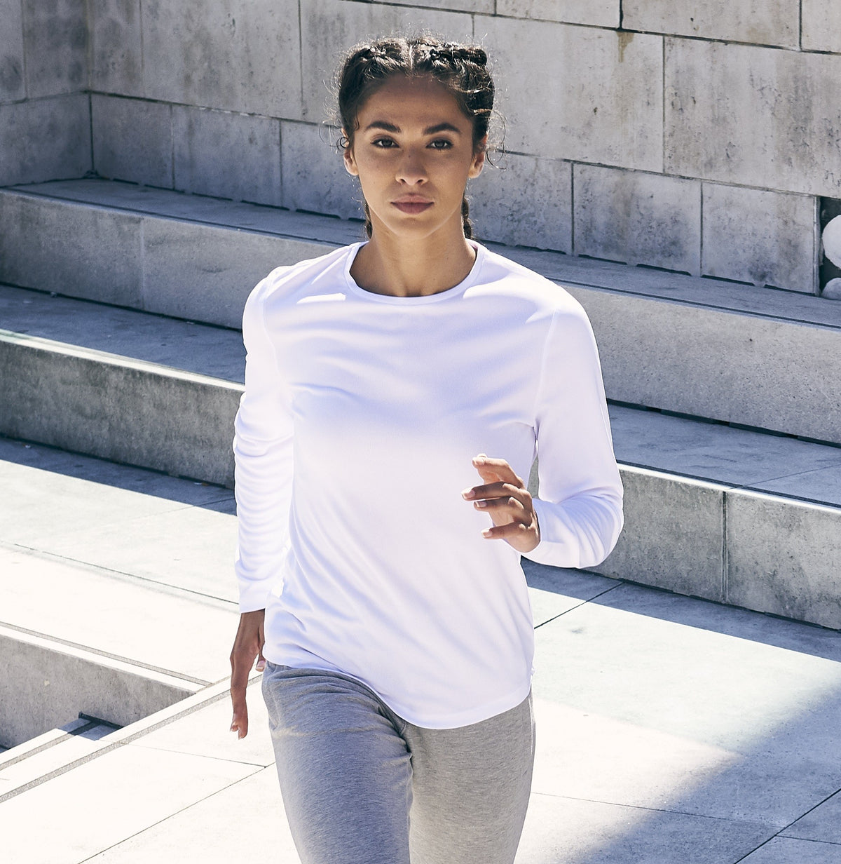 Girlie Long Sleeve Cool T | ARCTIC WHITE