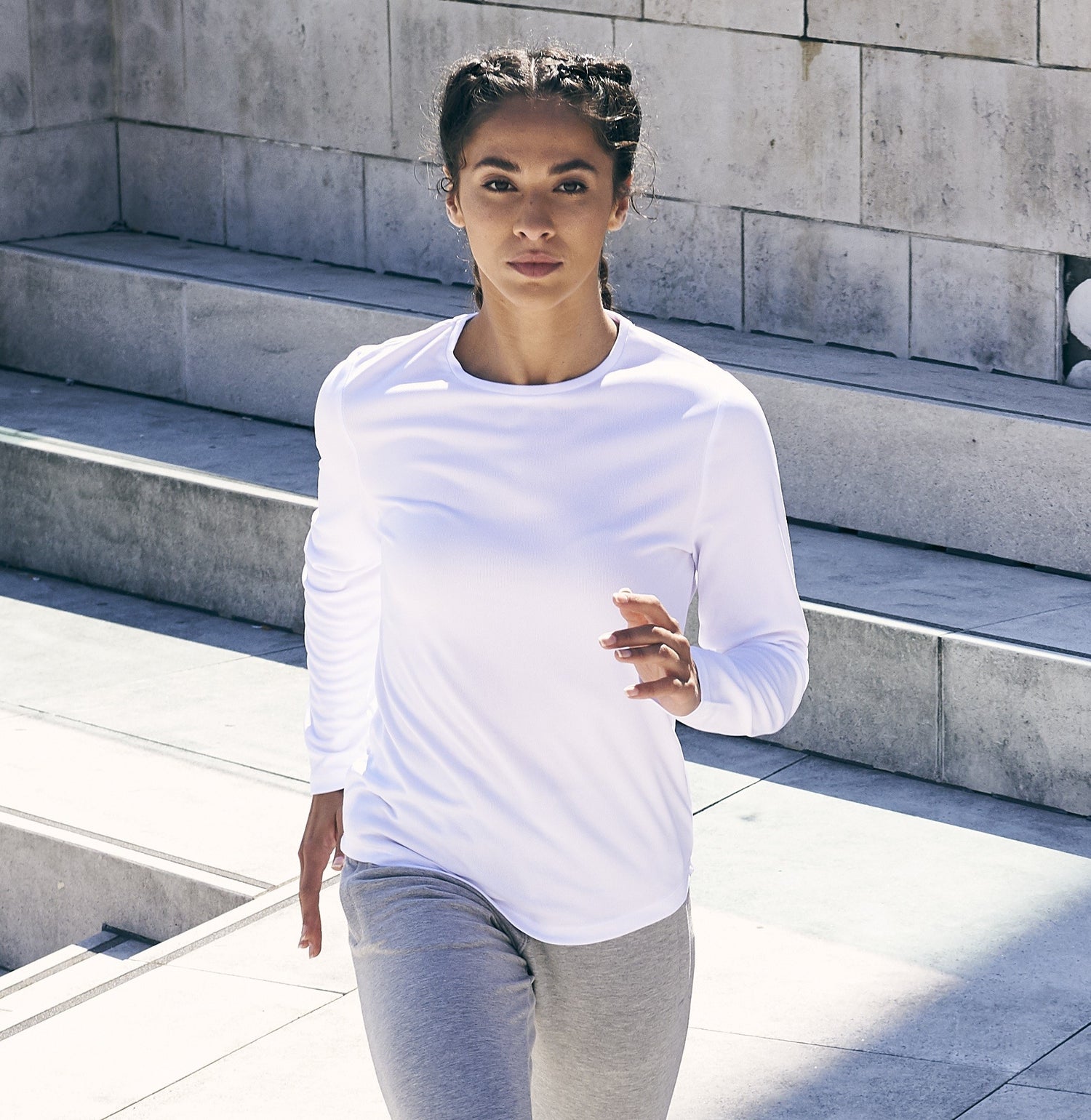 Girlie Long Sleeve Cool T | ARCTIC WHITE