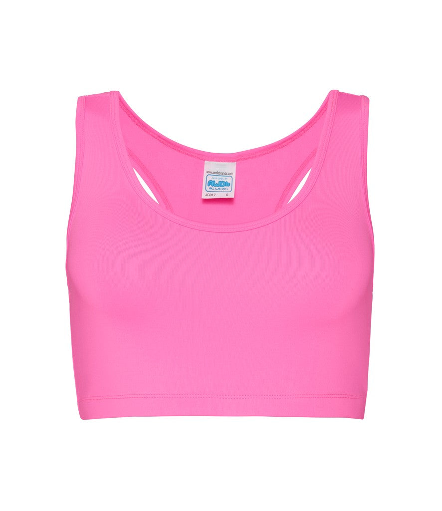 Girlie Cool Sports Crop Top | ELECTRIC PINK