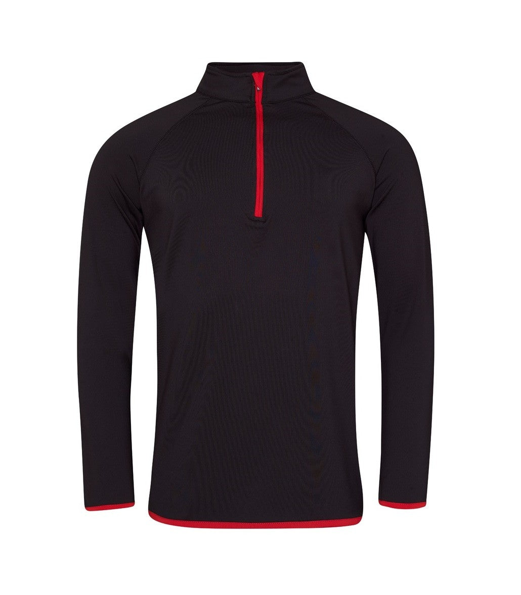 Cool 1/2 Zip Sweatshirt | JET BLACK/FIRE RED