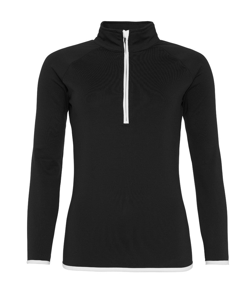 Girlie Cool 1/2 Zip Sweatshirt | JET BLACK/ARCTIC WHITE