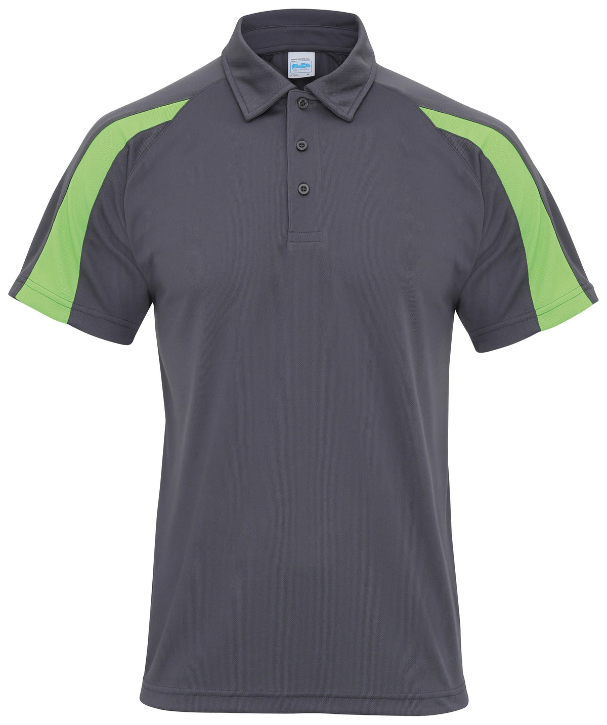 Contrast Cool Polo | CHARCOAL/LIME GREEN