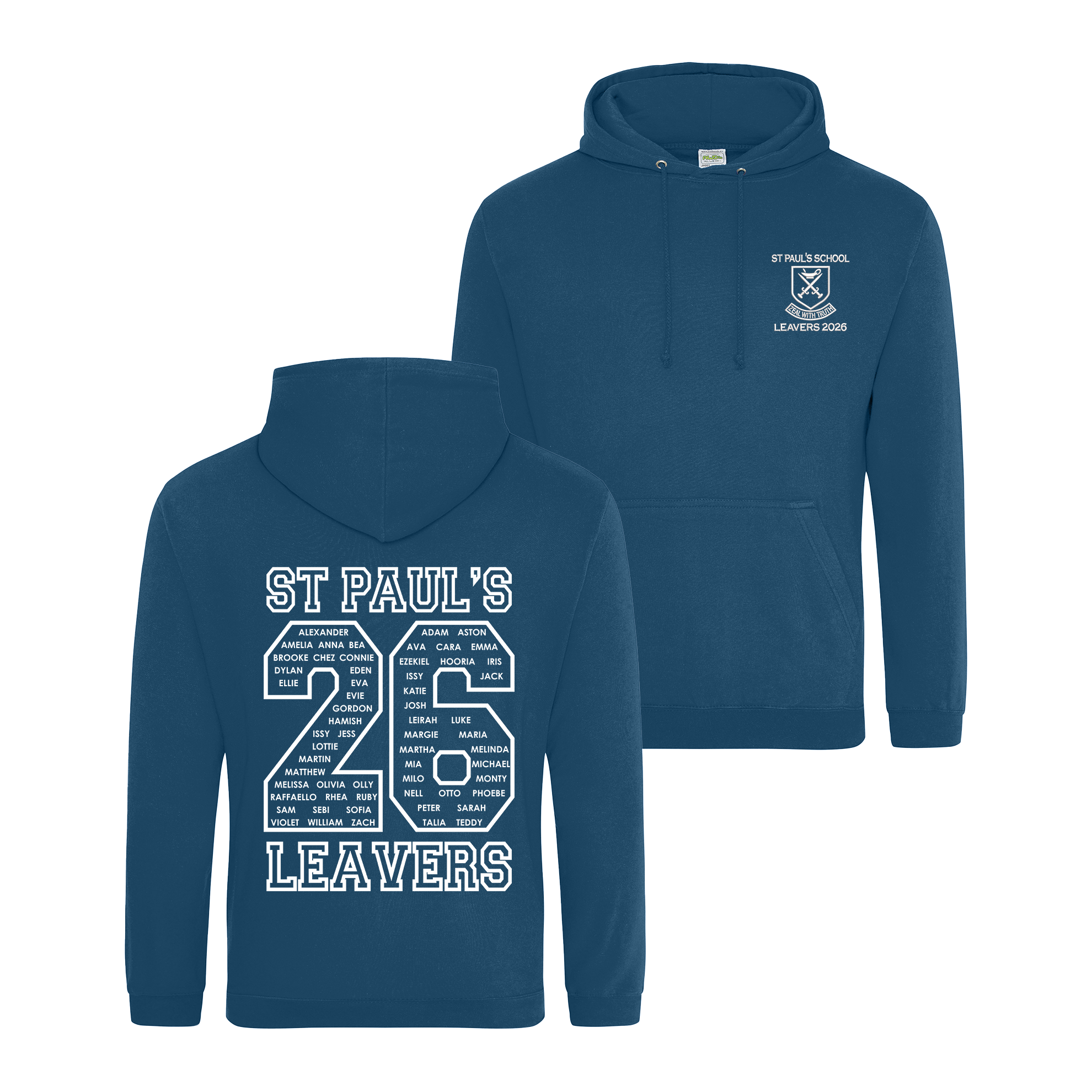 St Pauls School Leavers Hoodie | INK BLUE