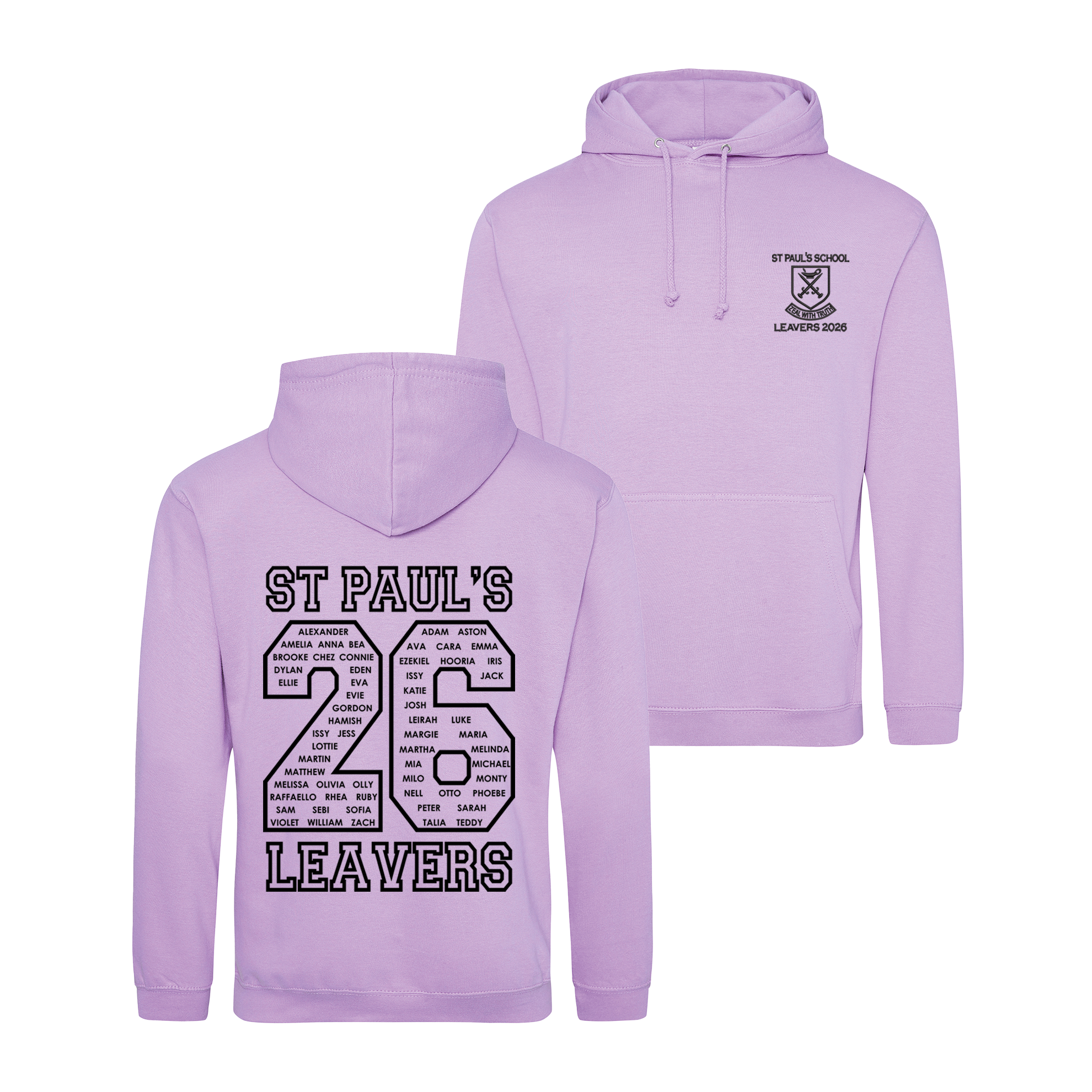 St Pauls School Leavers Hoodie | LAVENDER