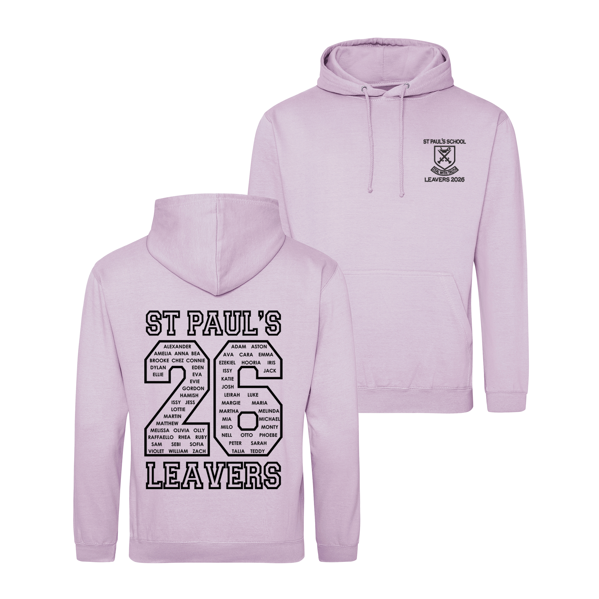 St Pauls School Leavers Hoodie | LILAC