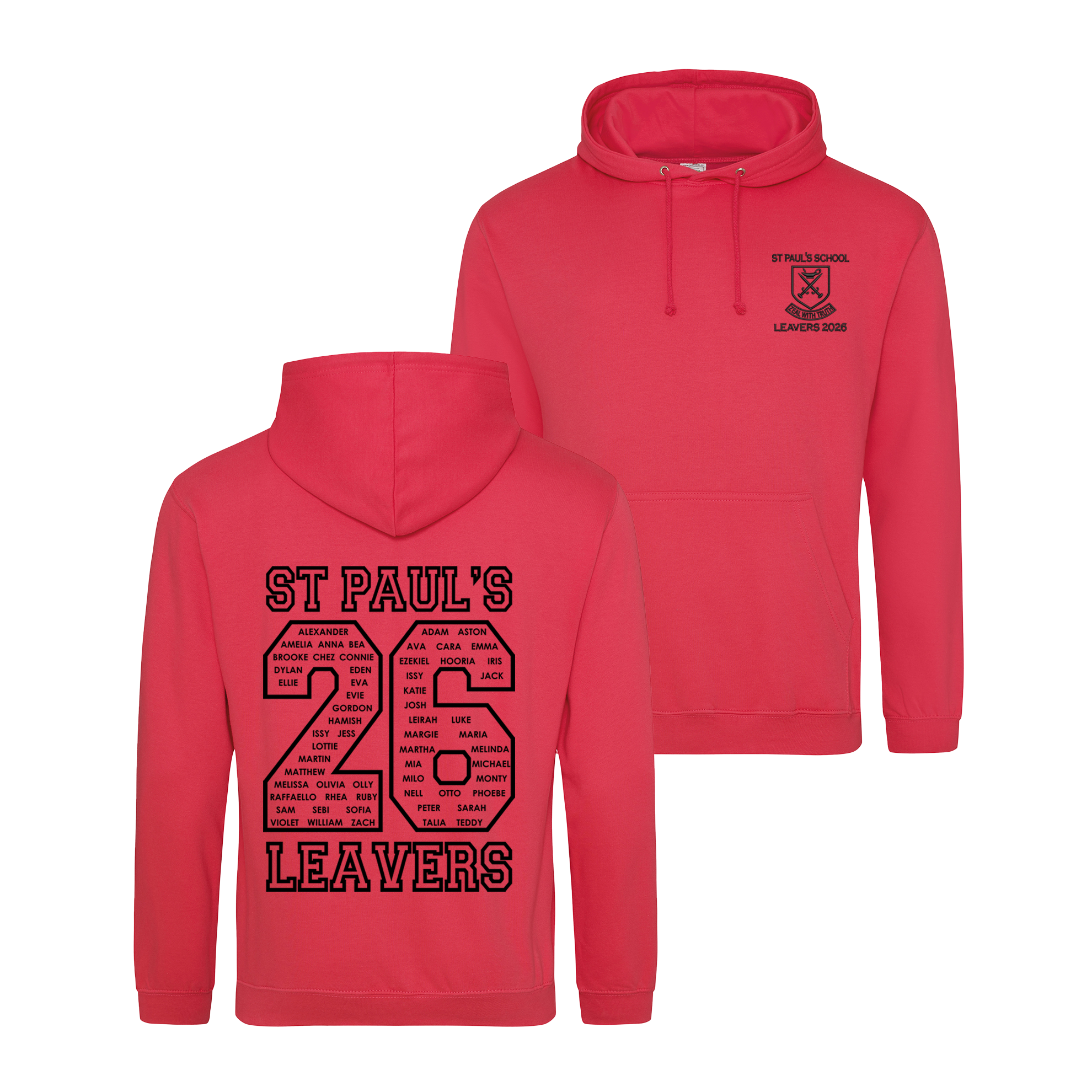 St Pauls School Leavers Hoodie | LIPSTICK PINK
