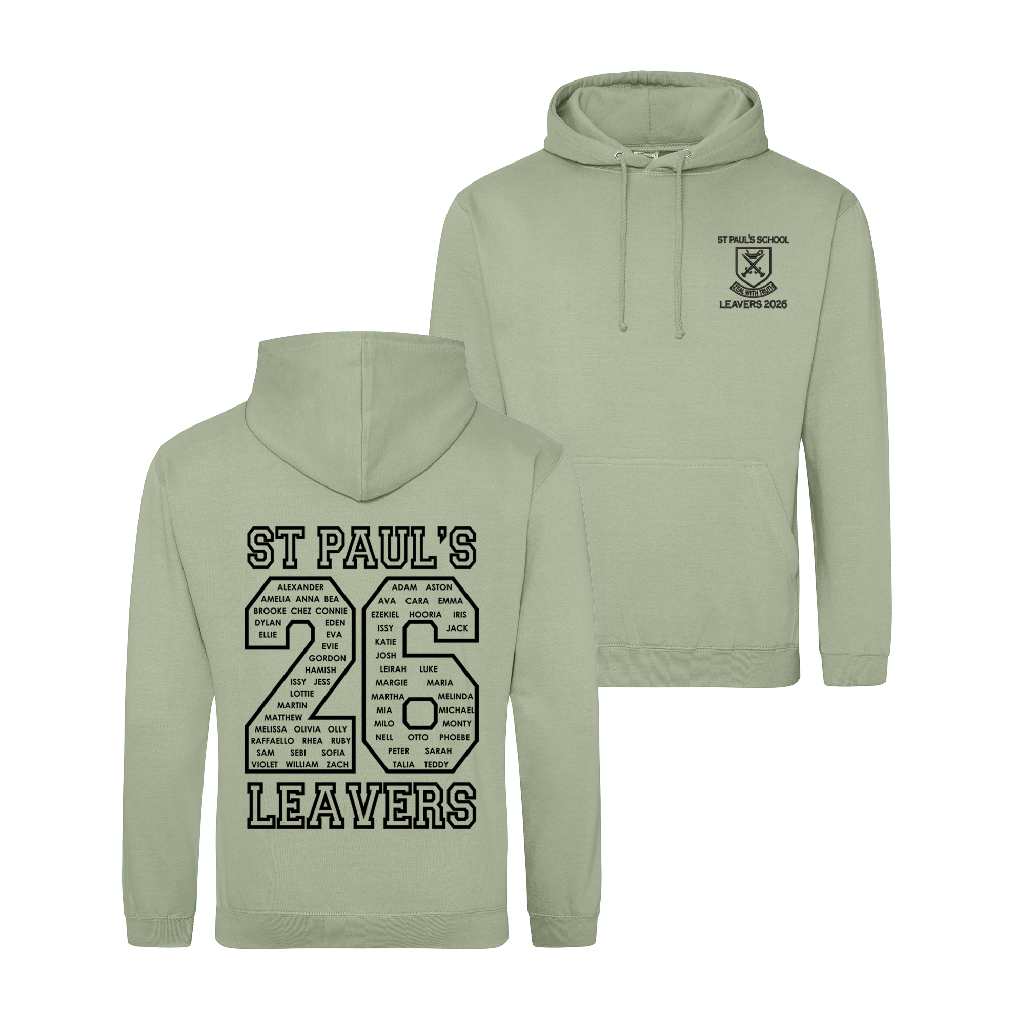 St Pauls School Leavers Hoodie | PISTACHIO GREEN