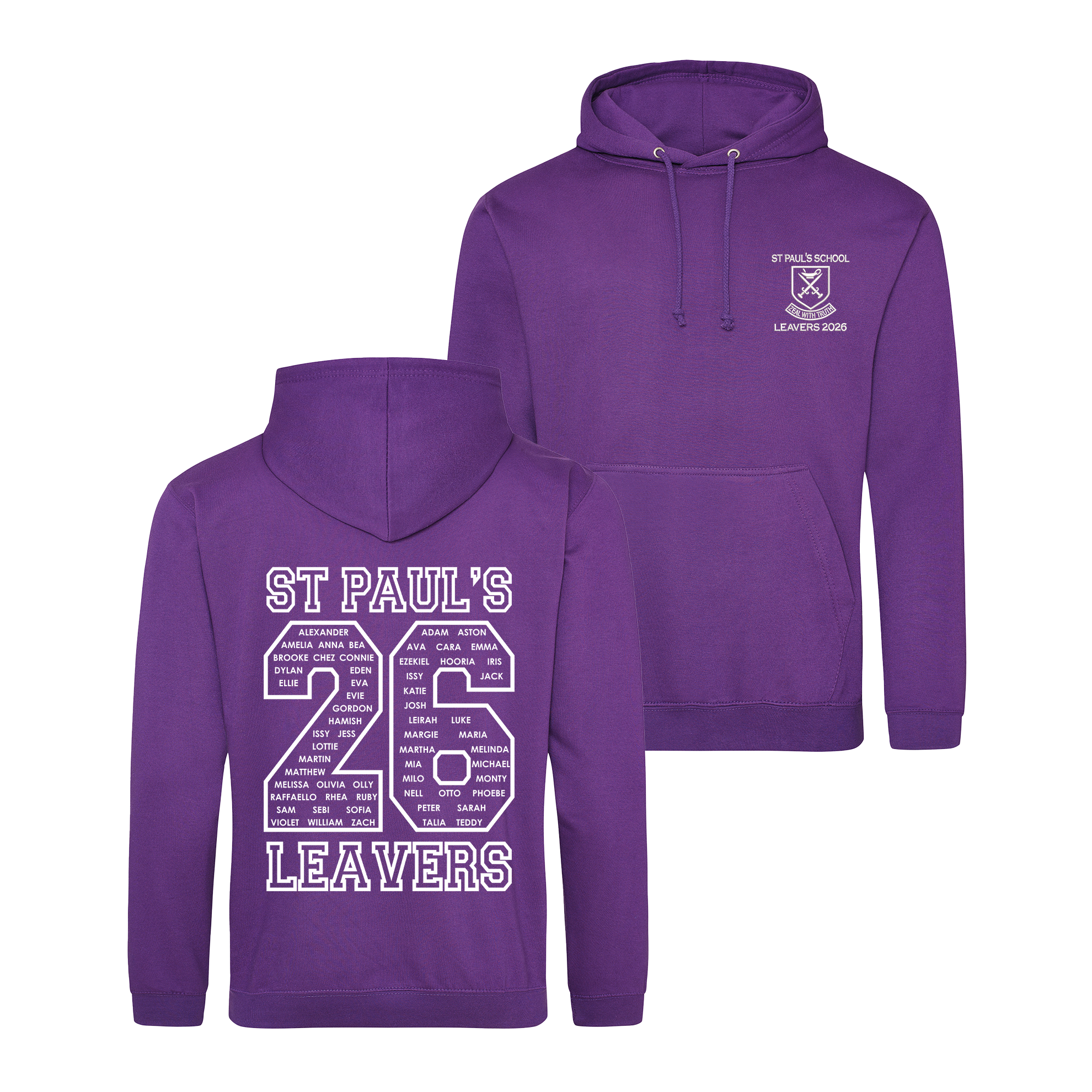 St Pauls School Leavers Hoodie | PURPLE