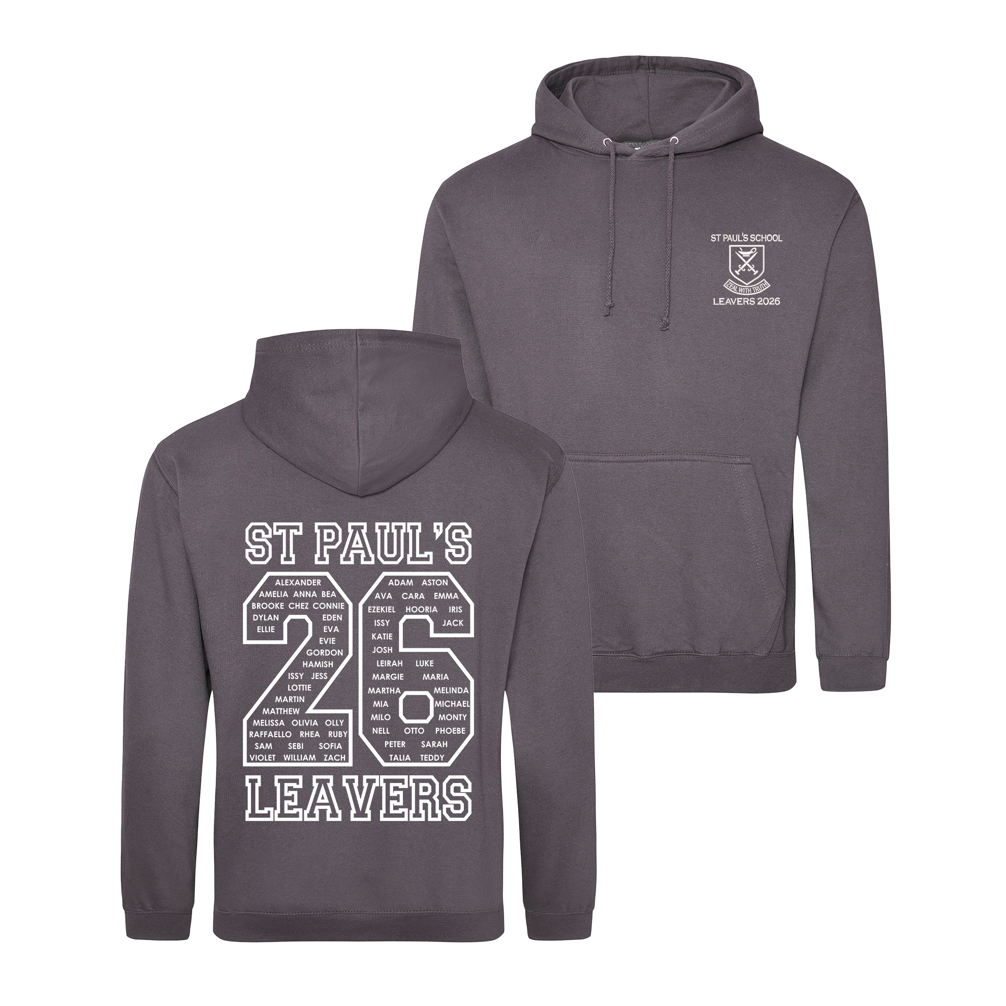 St Pauls School Leavers Hoodie | STEEL GREY