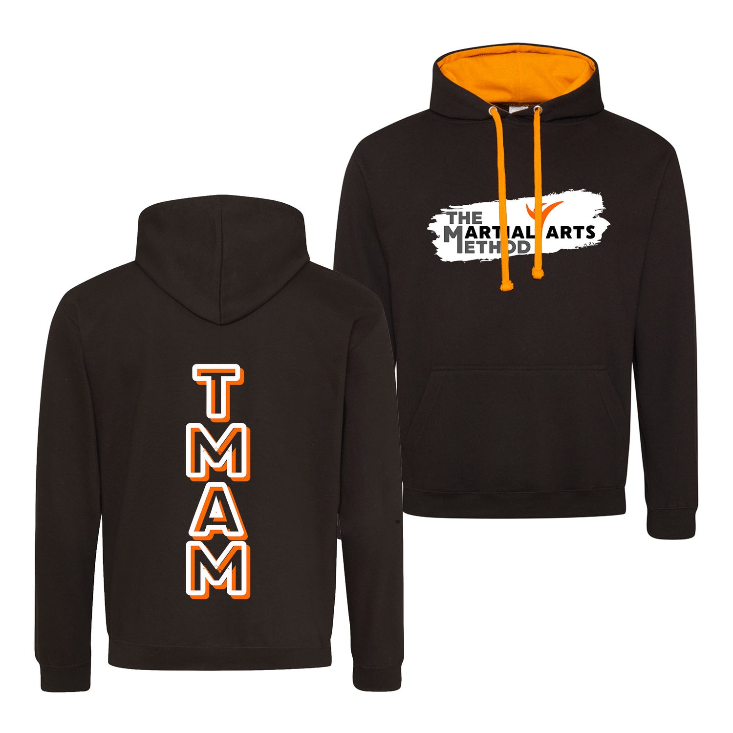 The Martial Arts Method Adults Hoodie | JET BLACK/ORANGE CRUSH
