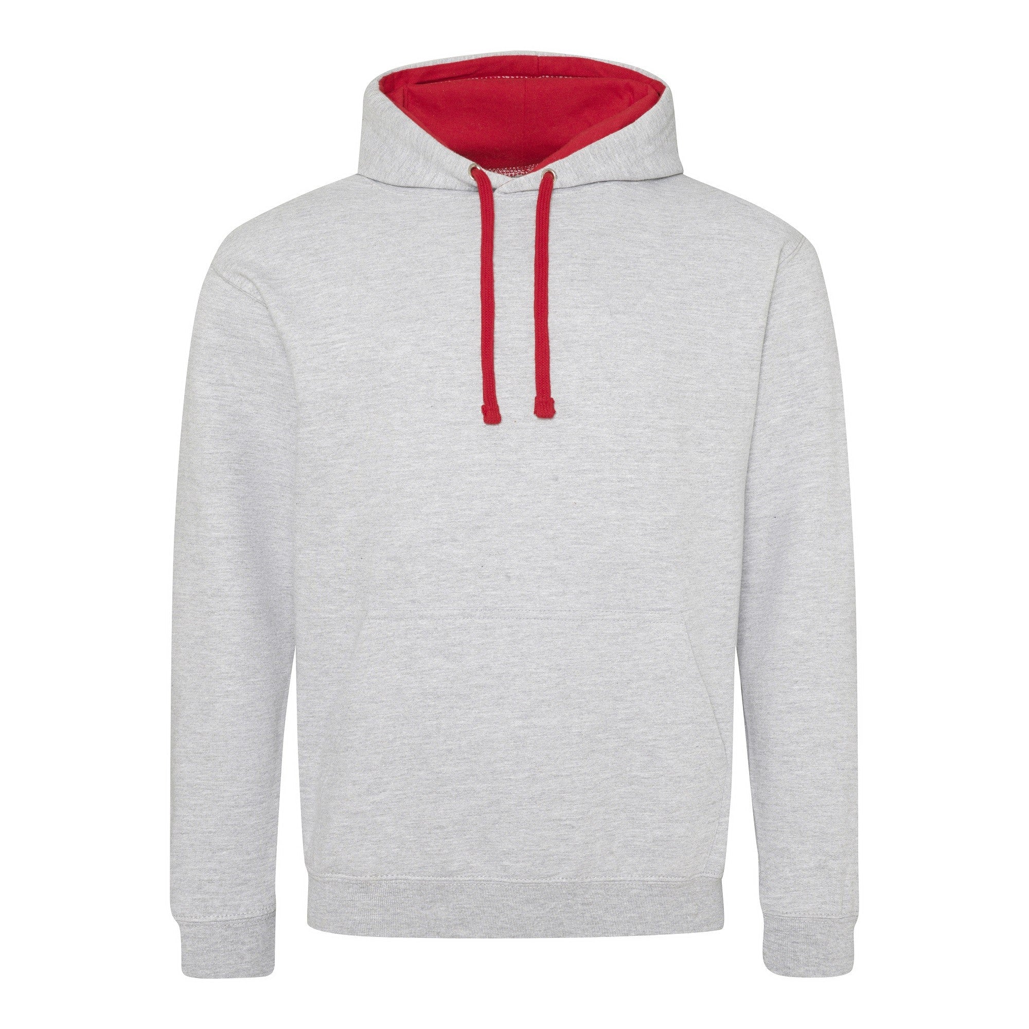 Varsity Hoodie | HEATHER GREY/FIRE RED