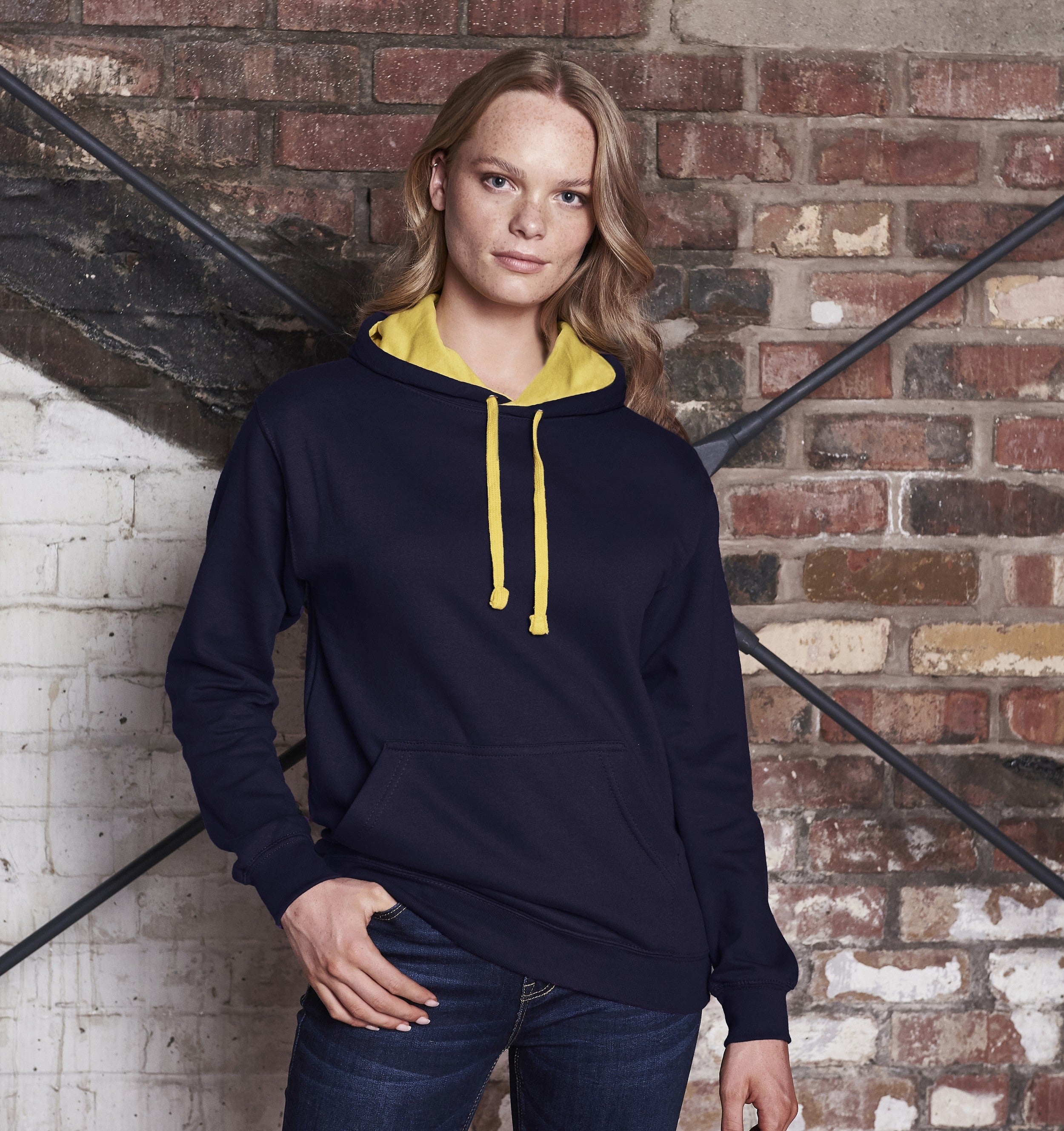 Varsity Hoodie | JET BLACK/FIRE RED