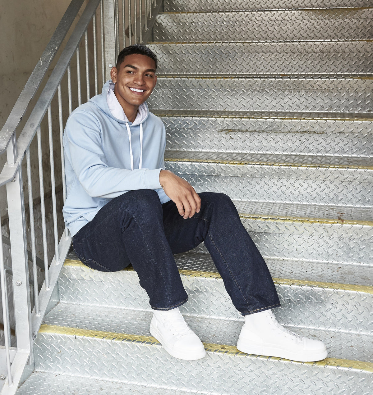 Varsity Hoodie | ARCTIC WHITE/FRENCH NAVY