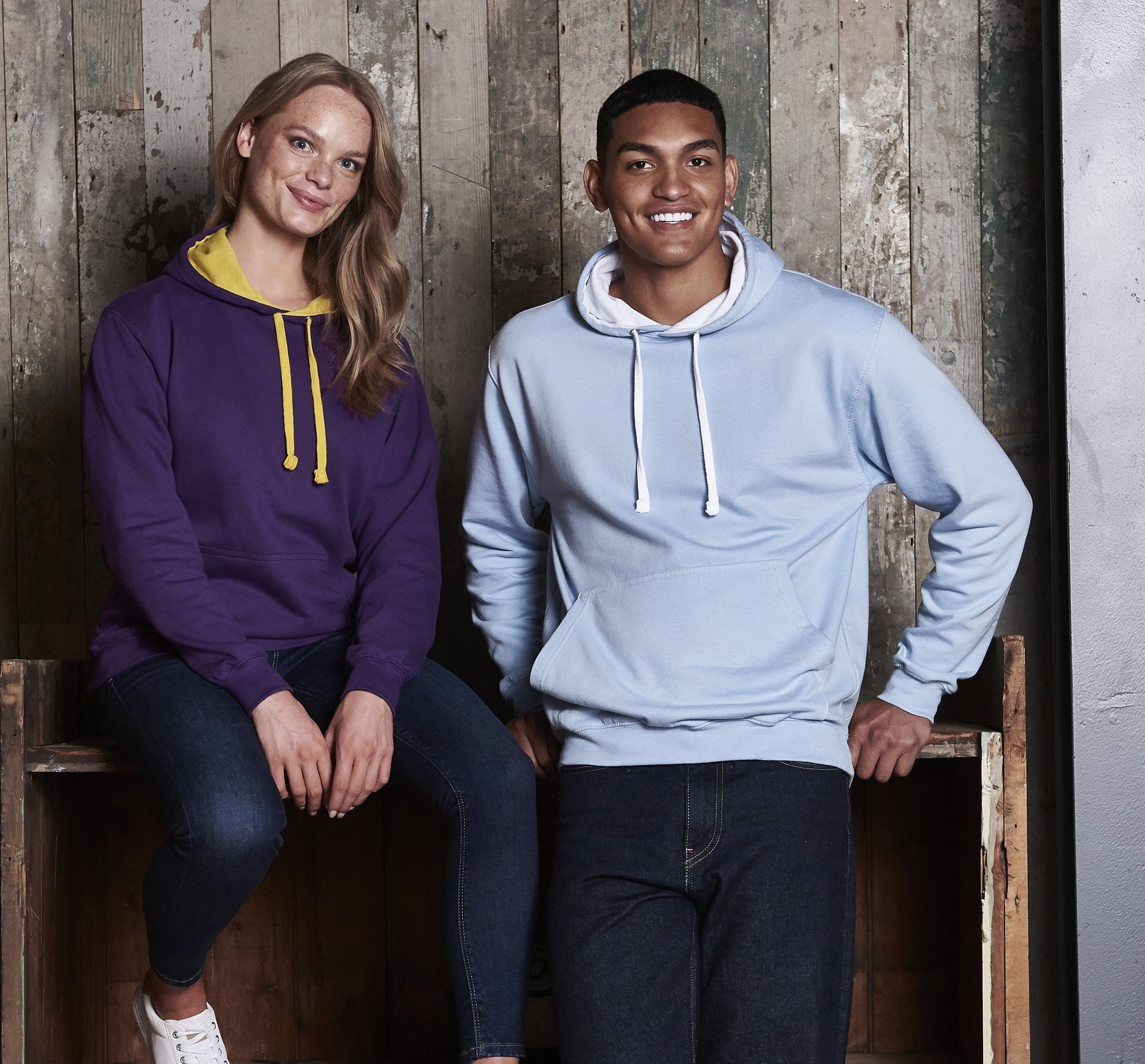 Varsity Hoodie | JET BLACK/PURPLE