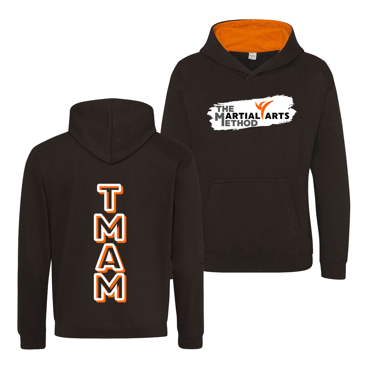The Martial Arts Method Kids Hoodie | JET BLACK/ORANGE CRUSH