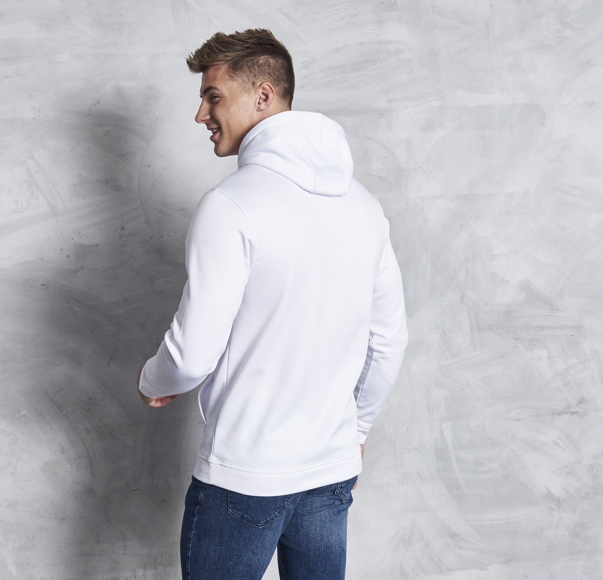 Sports Polyester Hoodie | JET BLACK