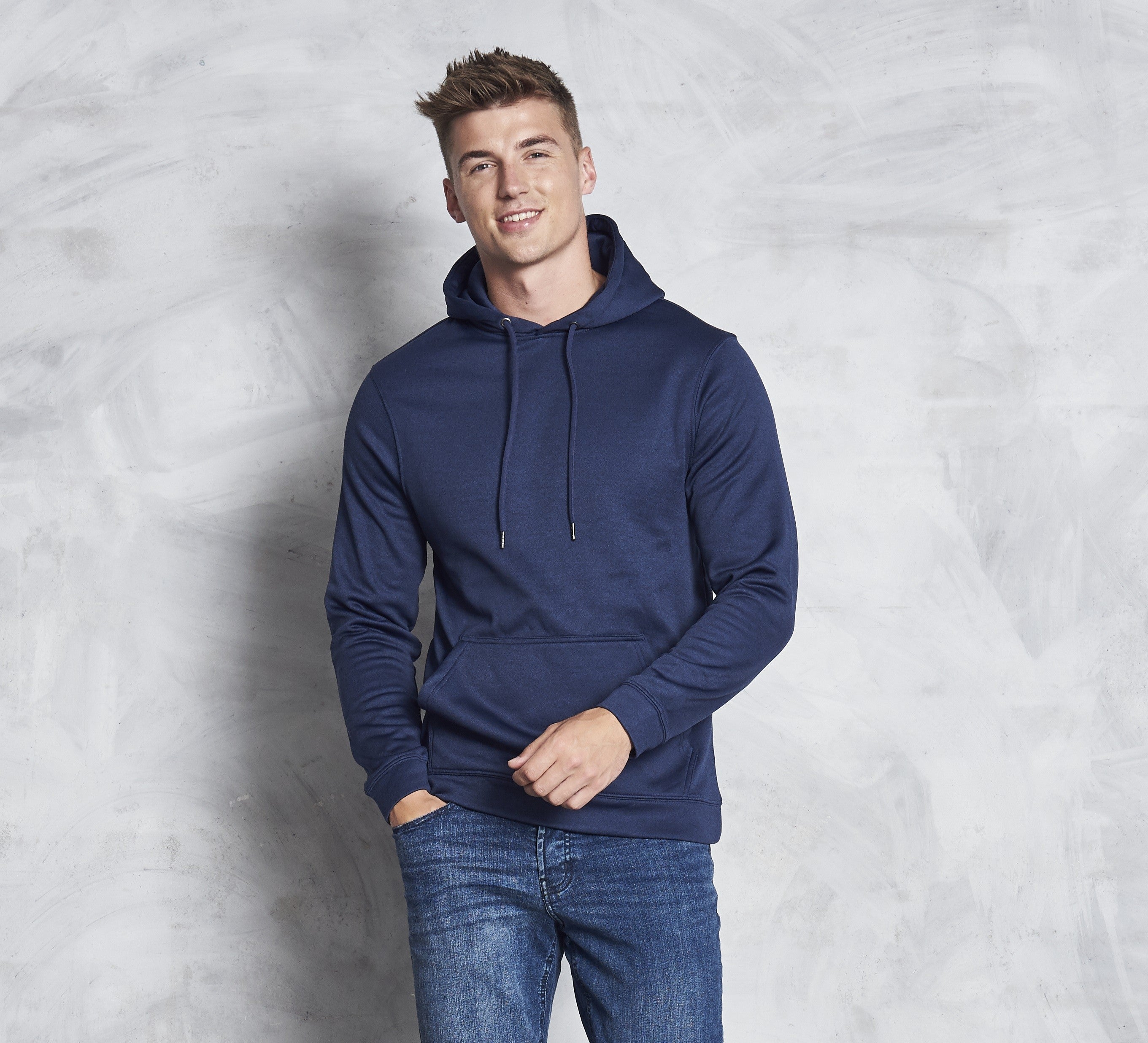 Sports Polyester Hoodie | STEEL GREY