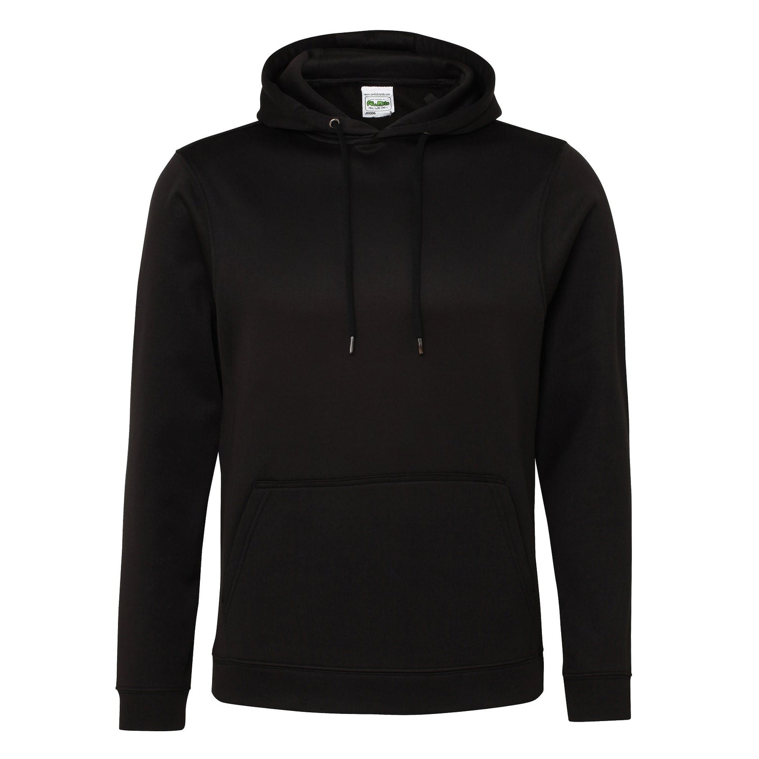 Sports Polyester Hoodie | JET BLACK