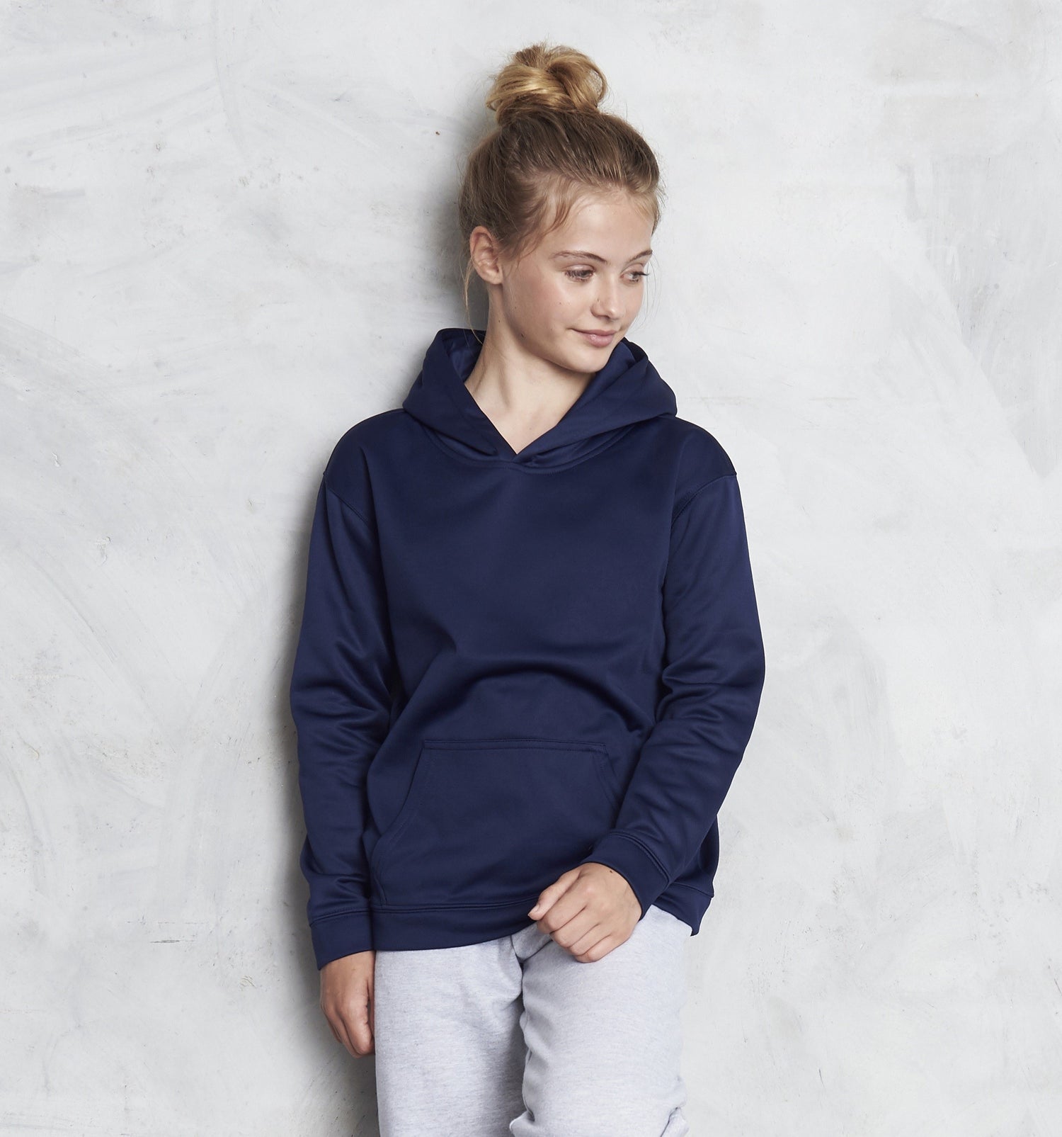 Kids Sports Polyester Hoodie | JET BLACK