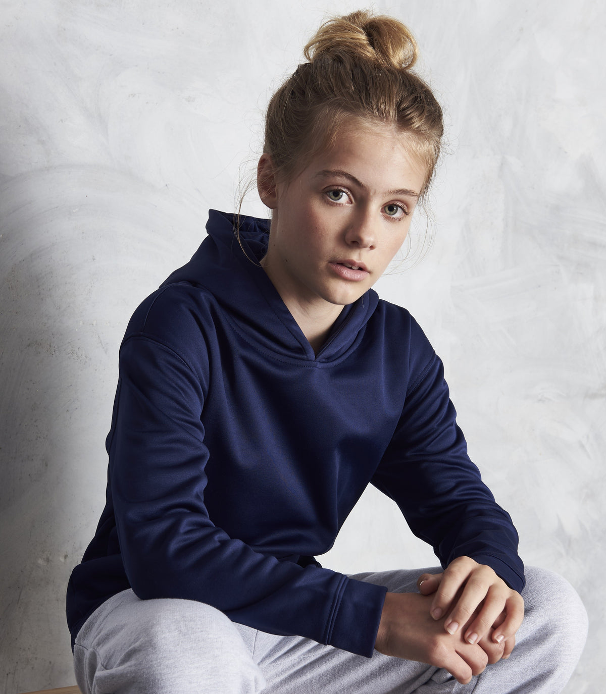 Kids Sports Polyester Hoodie | JET BLACK