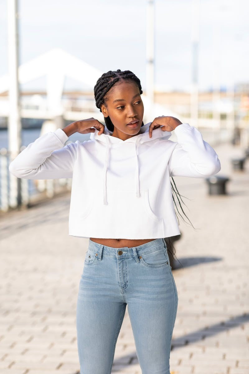 Girlie Cropped Hoodie | HEATHER GREY