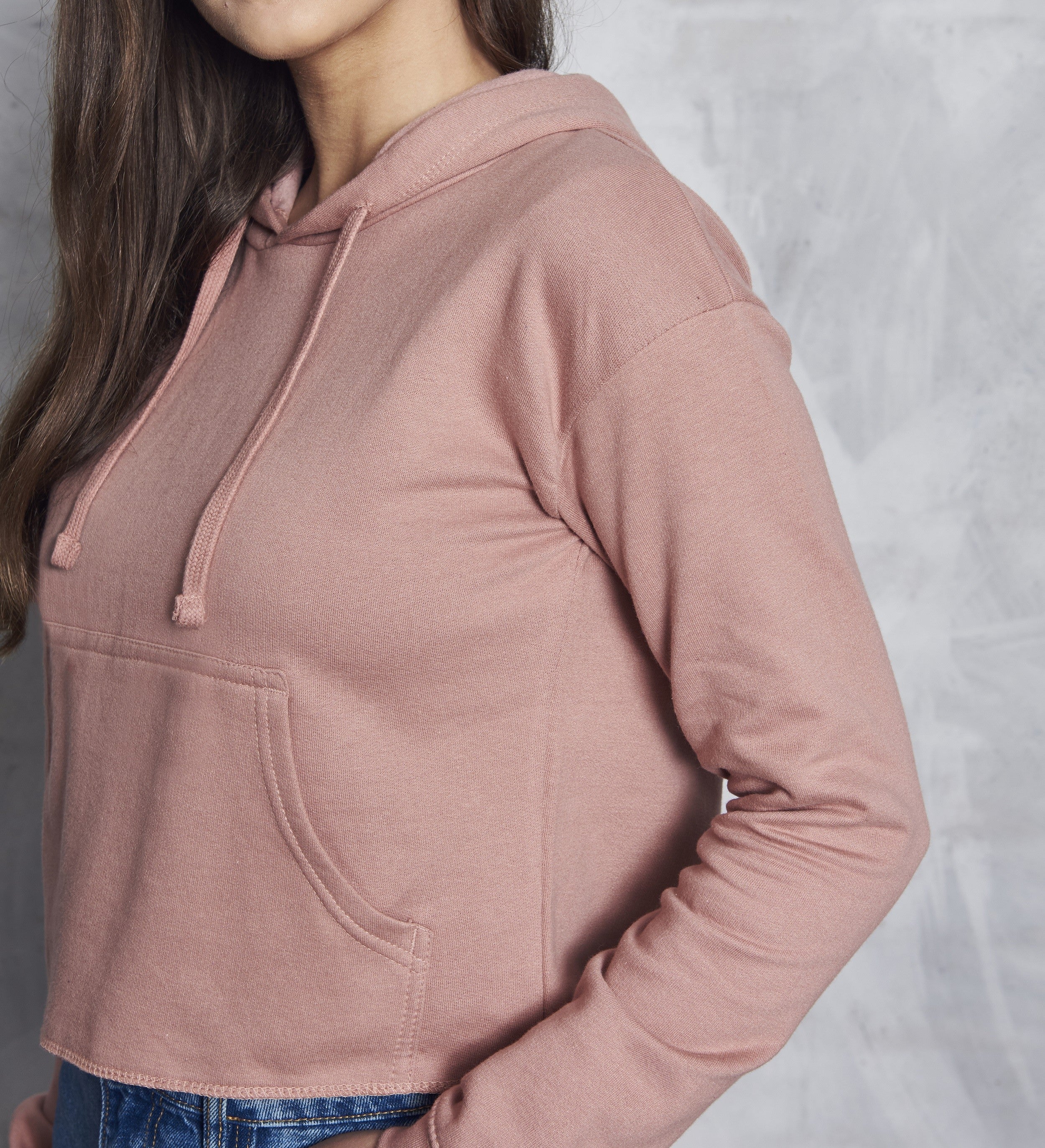Girlie Cropped Hoodie | HEATHER GREY