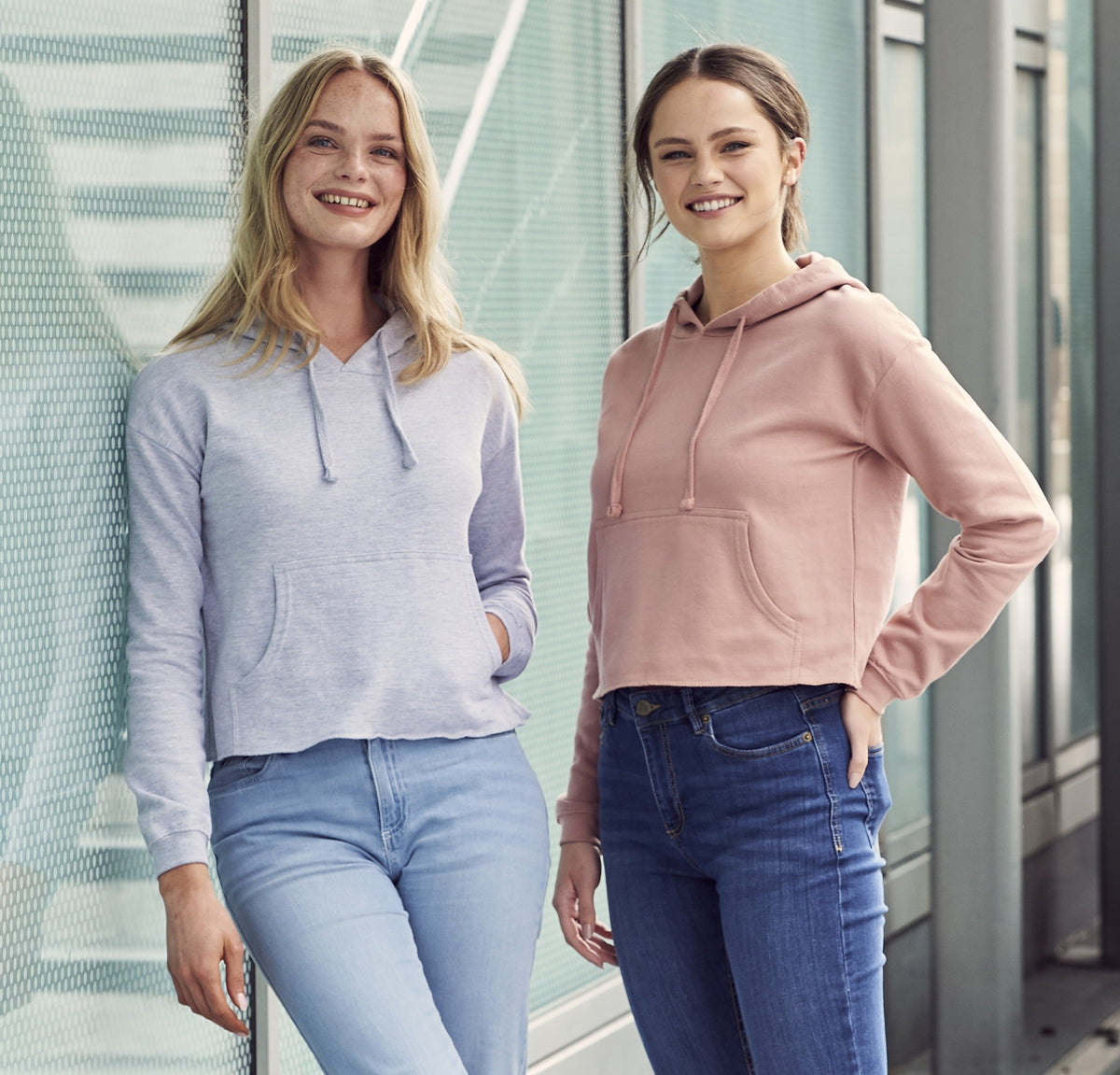 Girlie Cropped Hoodie | HEATHER GREY