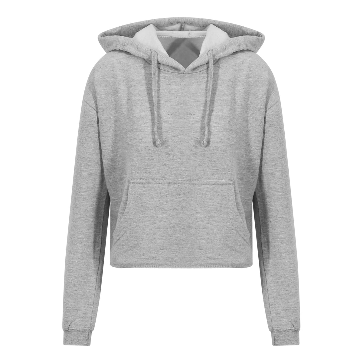 Girlie Cropped Hoodie | HEATHER GREY