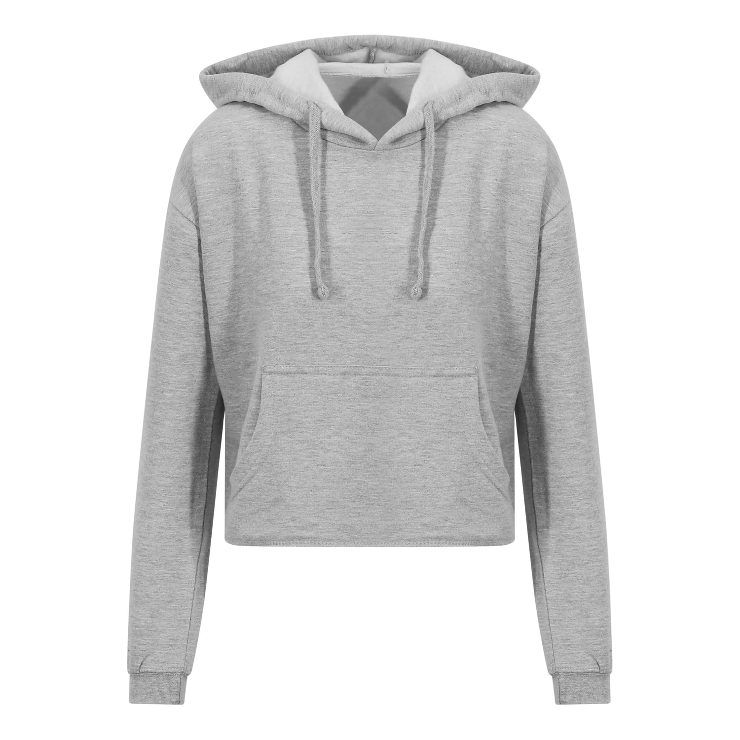Girlie Cropped Hoodie | HEATHER GREY