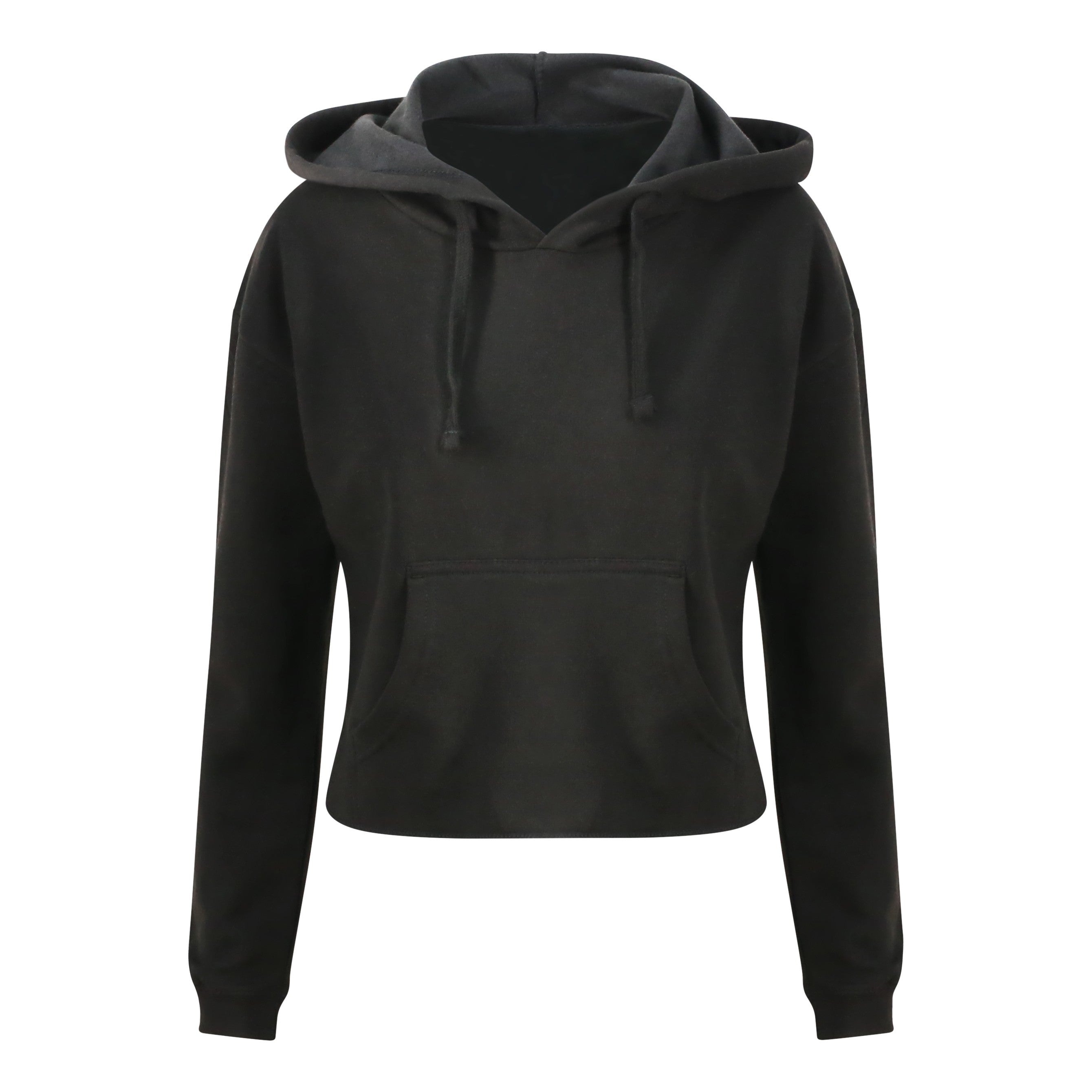 Girlie Cropped Hoodie | JET BLACK