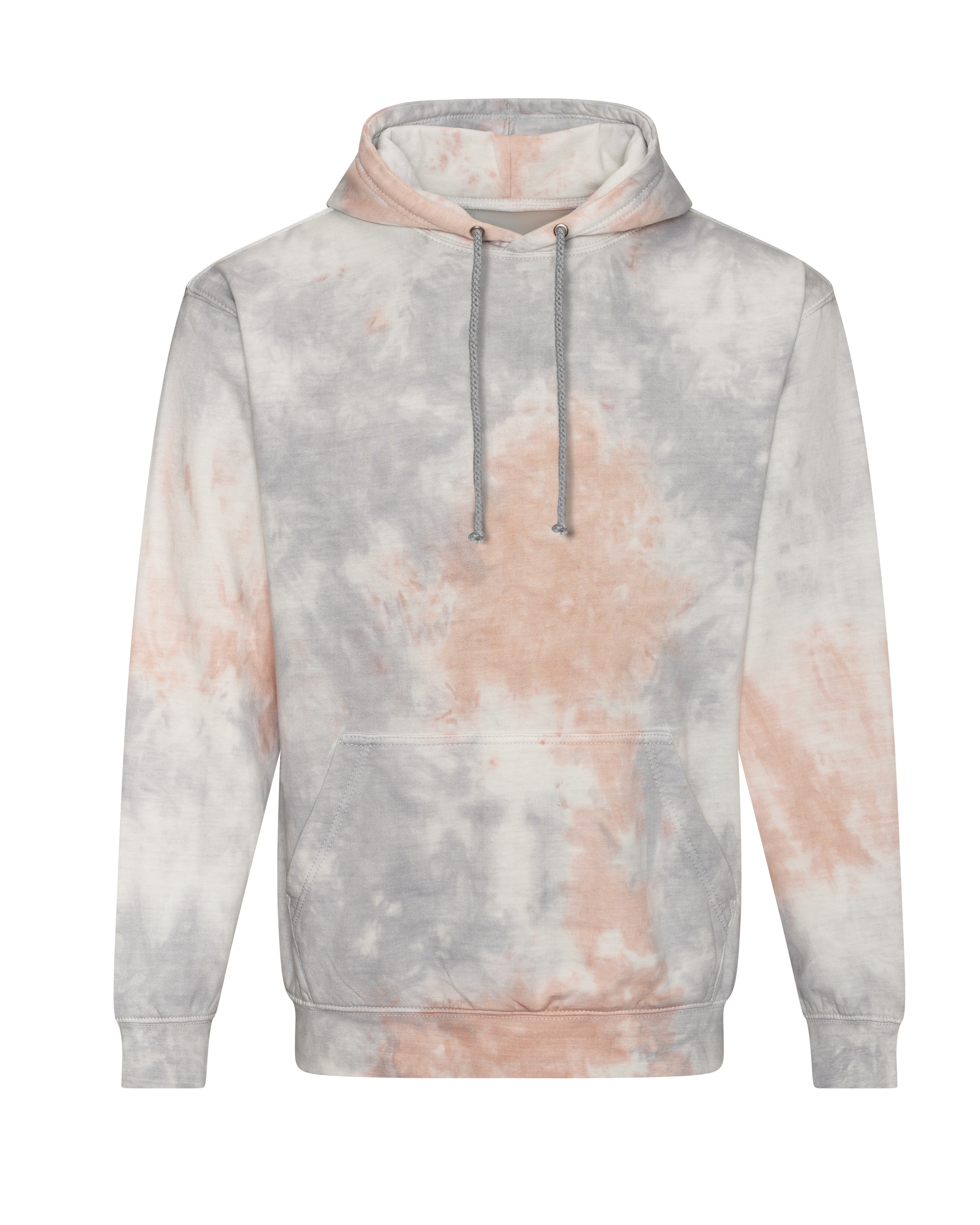 Tie-Dye Hoodie | GREY PINK MARBLE