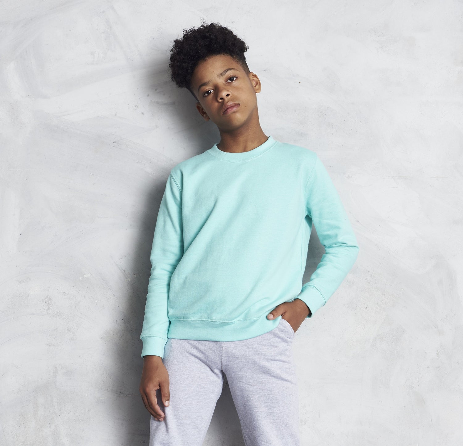 Kids AWDis Sweatshirt | ARCTIC WHITE