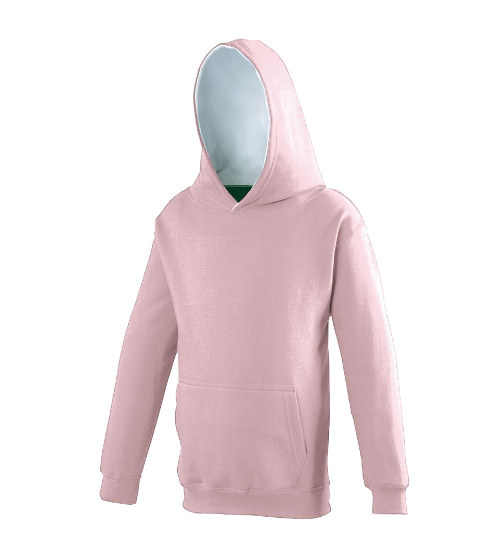 Kids Varsity Hoodie | BABY PINK/ARCTIC WHITE