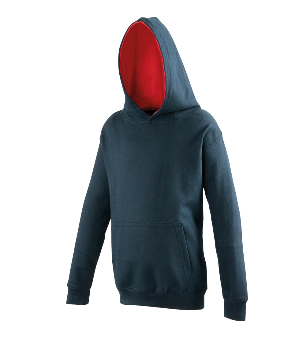 Kids Varsity Hoodie | NEW FRENCH NAVY/FIRE RED