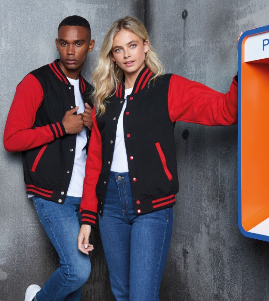 Varsity Jacket | HOT PINK/ARCTIC WHITE