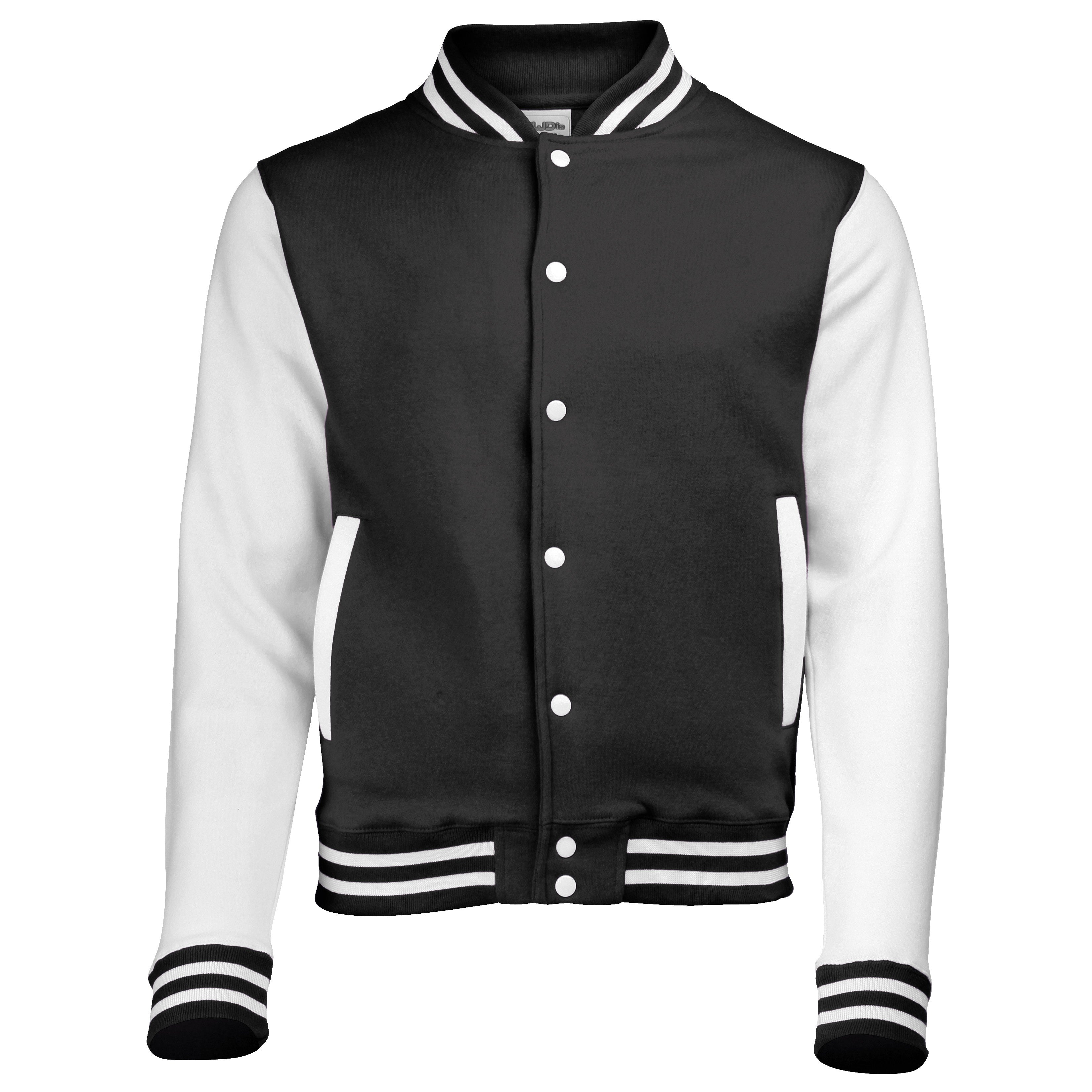 Varsity Jacket | JET BLACK/ARCTIC WHITE
